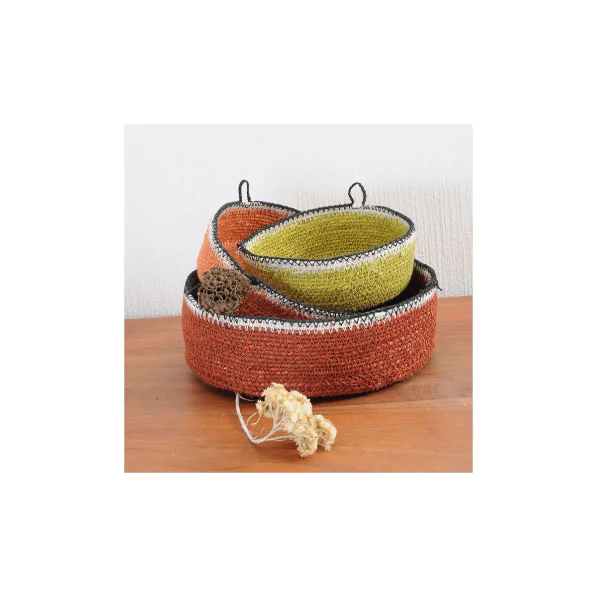 B A O B A B - Maison - Vendita all'ingrosso Cestini - Trio di cesti con manici1