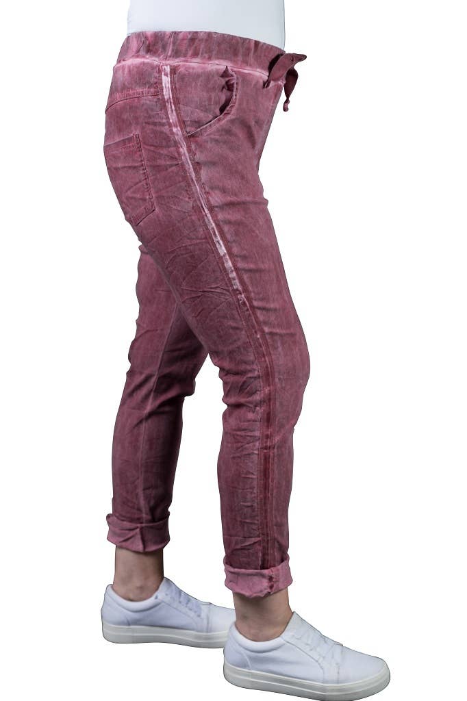 TINA Stephens Italy/Tees By Tina - Vendita all'ingrosso Pantalone - Donna - Pantaloni da smoking a righe in raso Kendyl (PL136)1