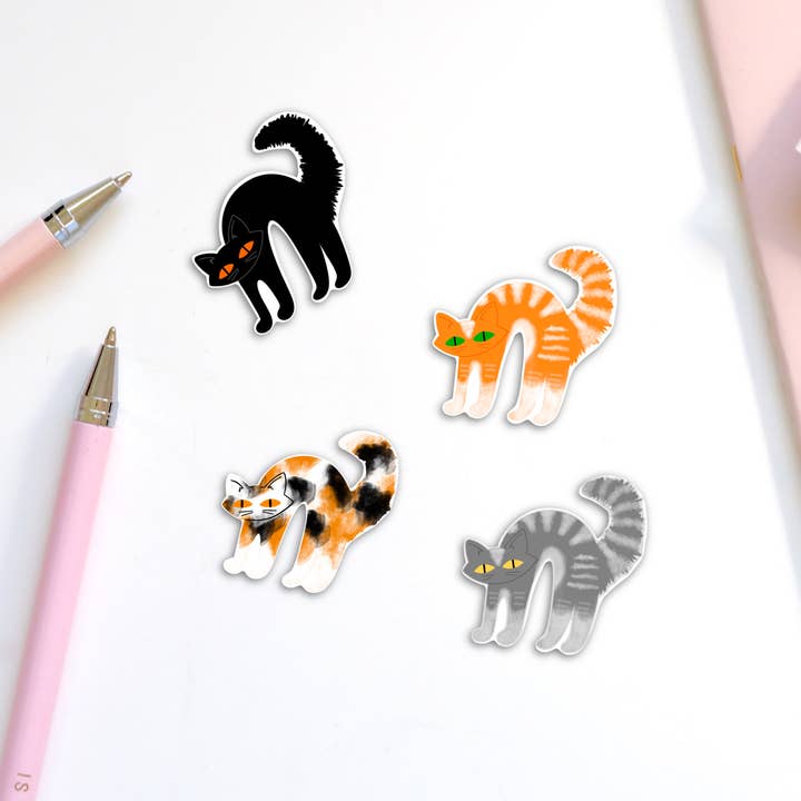 Scaredy Cats Stickers for wholesale by inkpaperfable