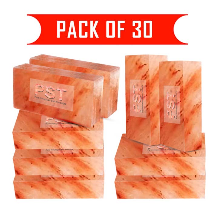 Wholesale Himalayan Salt Bricks Pack of 30 Perfect for Salt Wall for wholesale by Pink Salt Tiles LLC