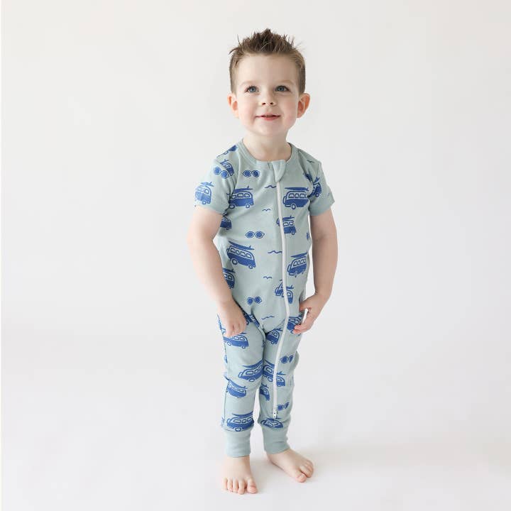 Parade Organics - Wholesale Jumpsuit - Baby - Signature Print '2-Way' Zip Romper - Short Sleeve5