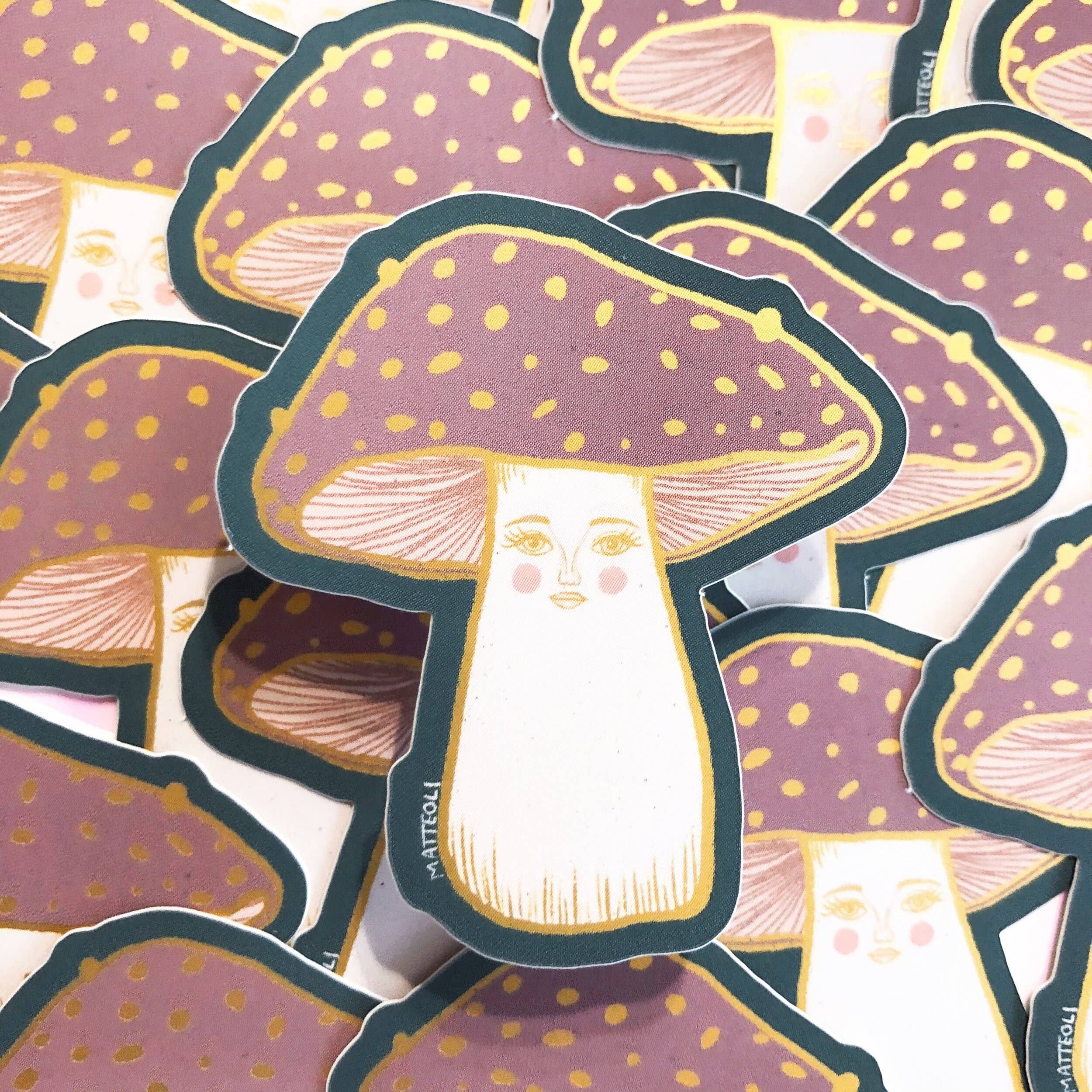 Mother of the Moon - Wholesale Sticker - Lady Mushroom Glossy Metallic Sticker3