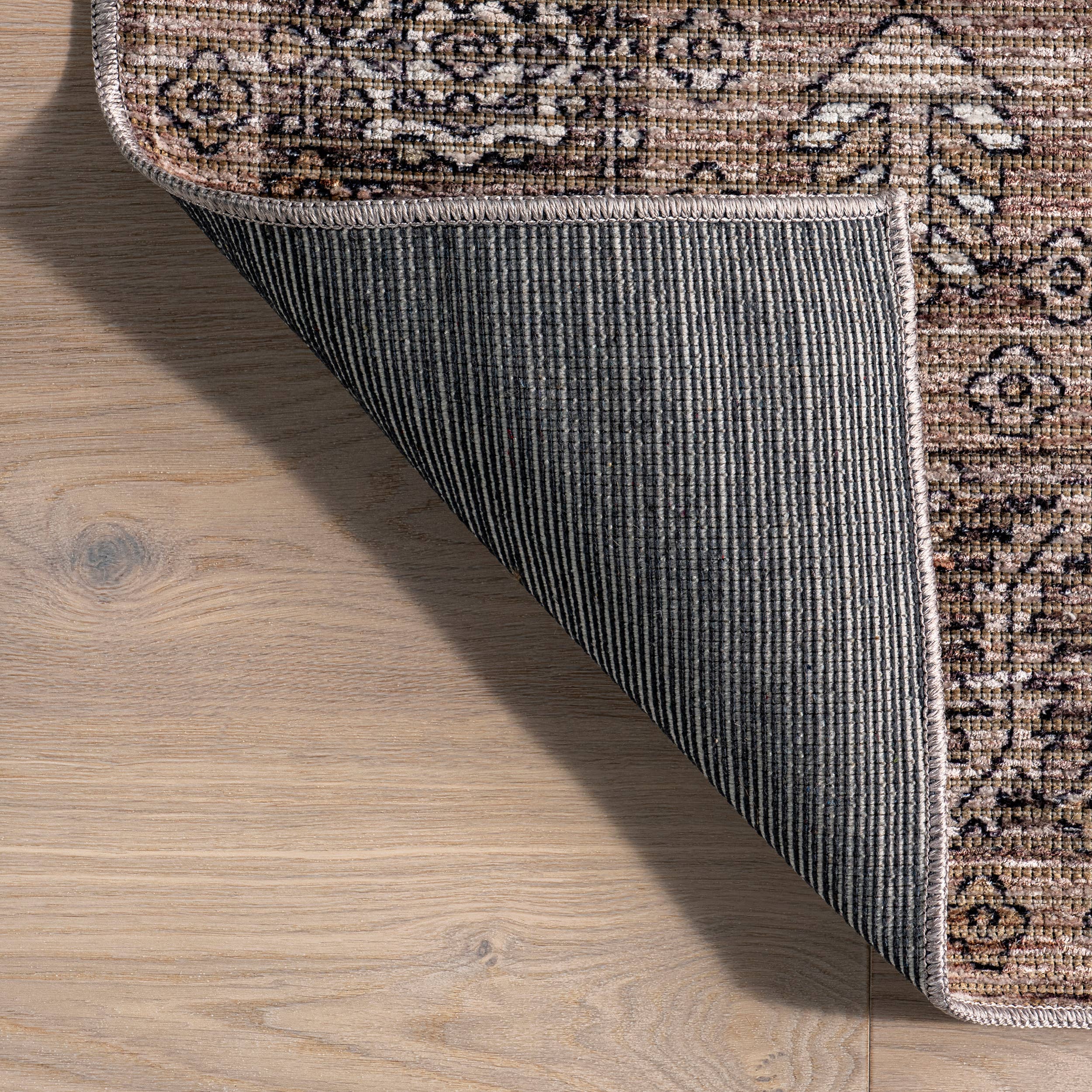 Taupe Redwood Vintage Machine Washable Area Rug for wholesale on Faire6