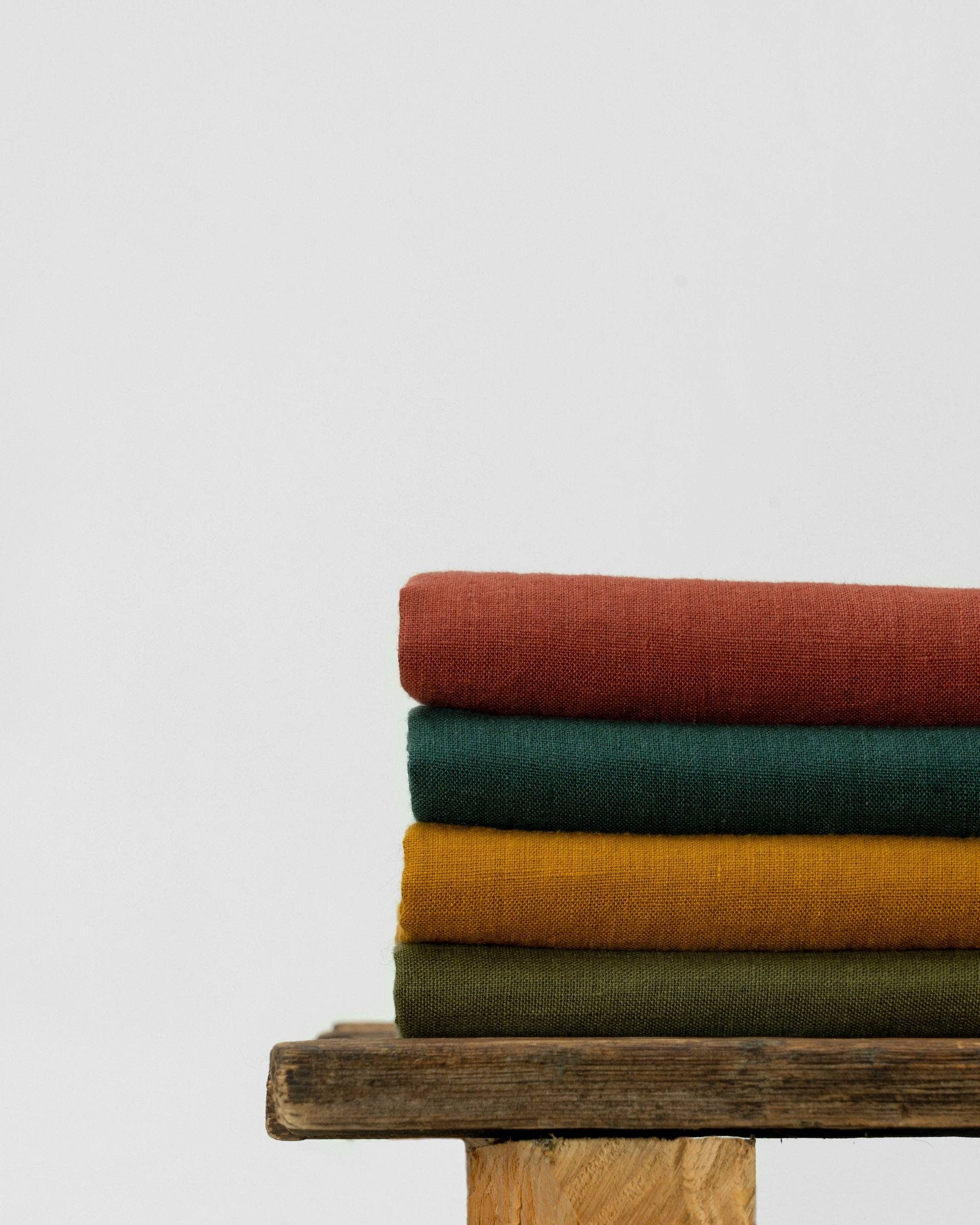 Soundsleep - Vente Serviettes de table en tissu - Serviettes en lin, vert olive8