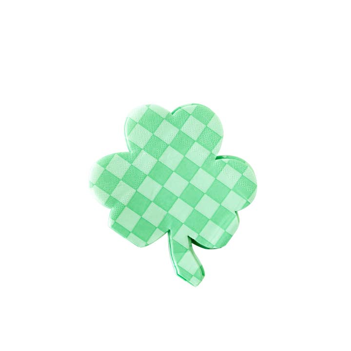My Mind’s Eye - Wholesale Disposable napkin - SPD1038 - Checkered Shamrock Paper Napkin1