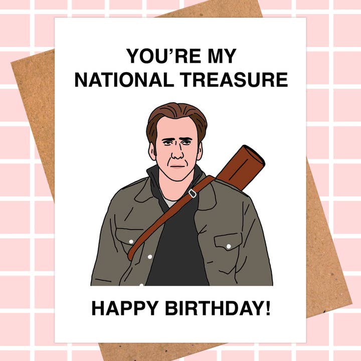 Pop Hot Cards – wholesale Birthday card – Nicolas Cage Birthday Card - National Treasure