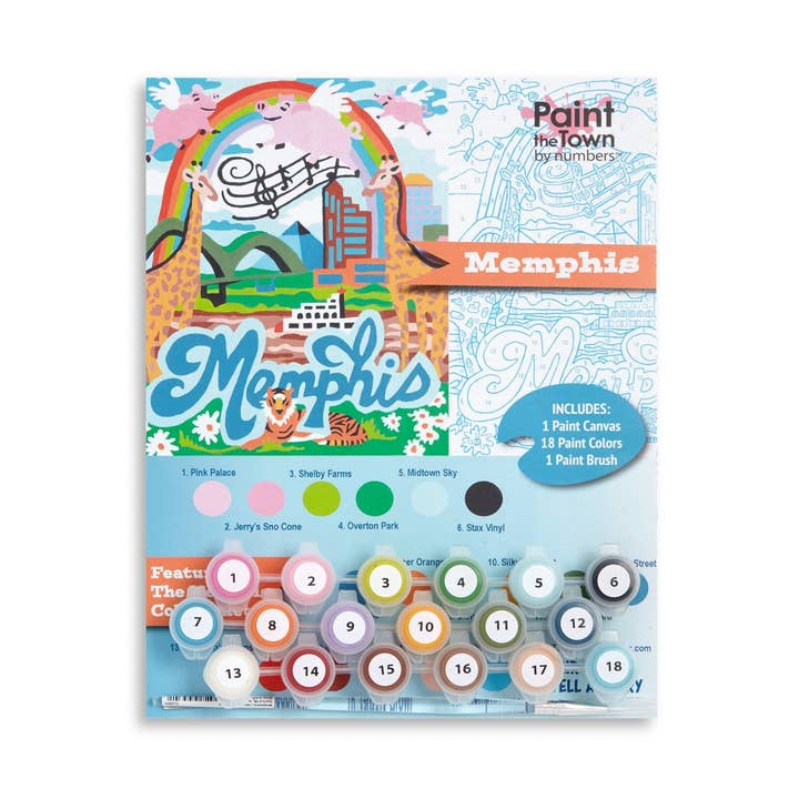 Memphis Tennessee Paint by Number Kit 8”x10” and other Purchase Wholesale memphis. Free Returns & Net 60 Terms on Faire trending on Faire.