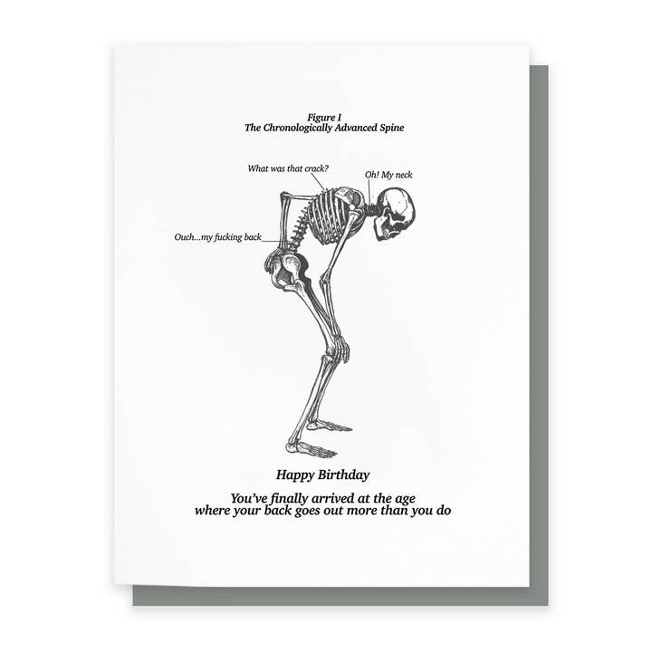 Cardideology - Wholesale Birthday Card - Back Ache