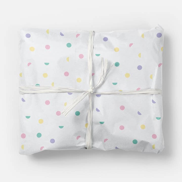Confetti Wrapping Paper Sheets, Pastel for wholesale by The Design Craft
