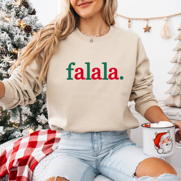 Falala Crewneck for wholesale by Midwest Ink and Thread