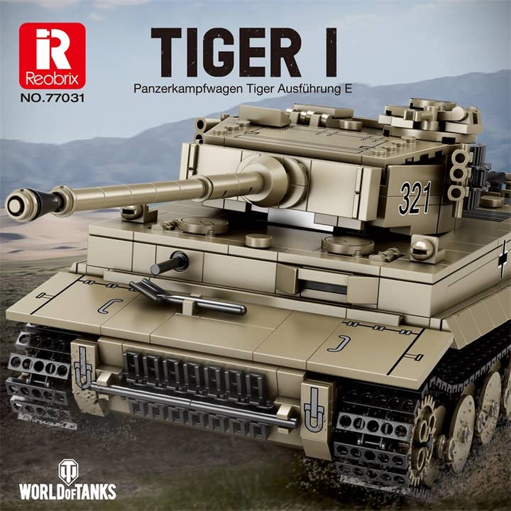 Sluban North America - Wholesale Building Set - Kids - World of Tanks - Tiger Tank I Brick Set - 1138 PCS6