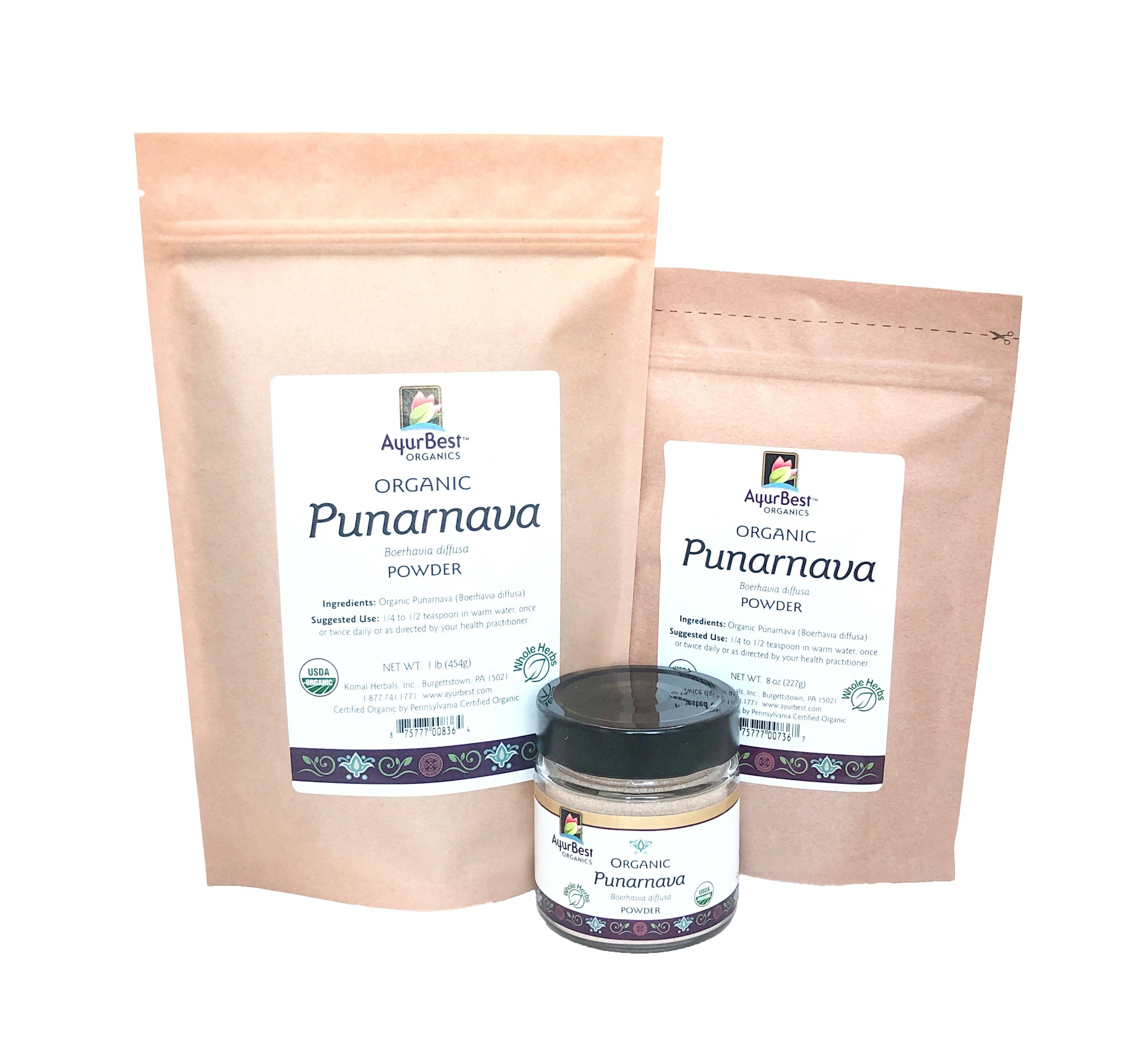 Komal Herbals, Inc - Wholesale Protein/Superfood Powder - Wholesale Spices & Herbs - Punarnava Powder, Organic 8oz (227g) Bag2