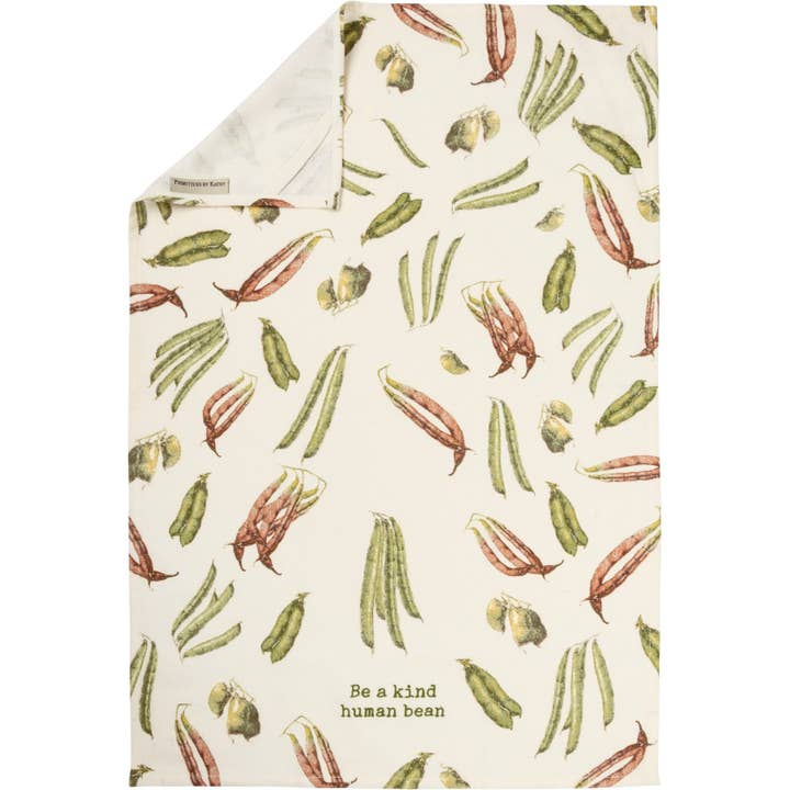 Primitives by Kathy - Wholesale Tea Towel - Be A Kind Human Bean Kitchen Towel