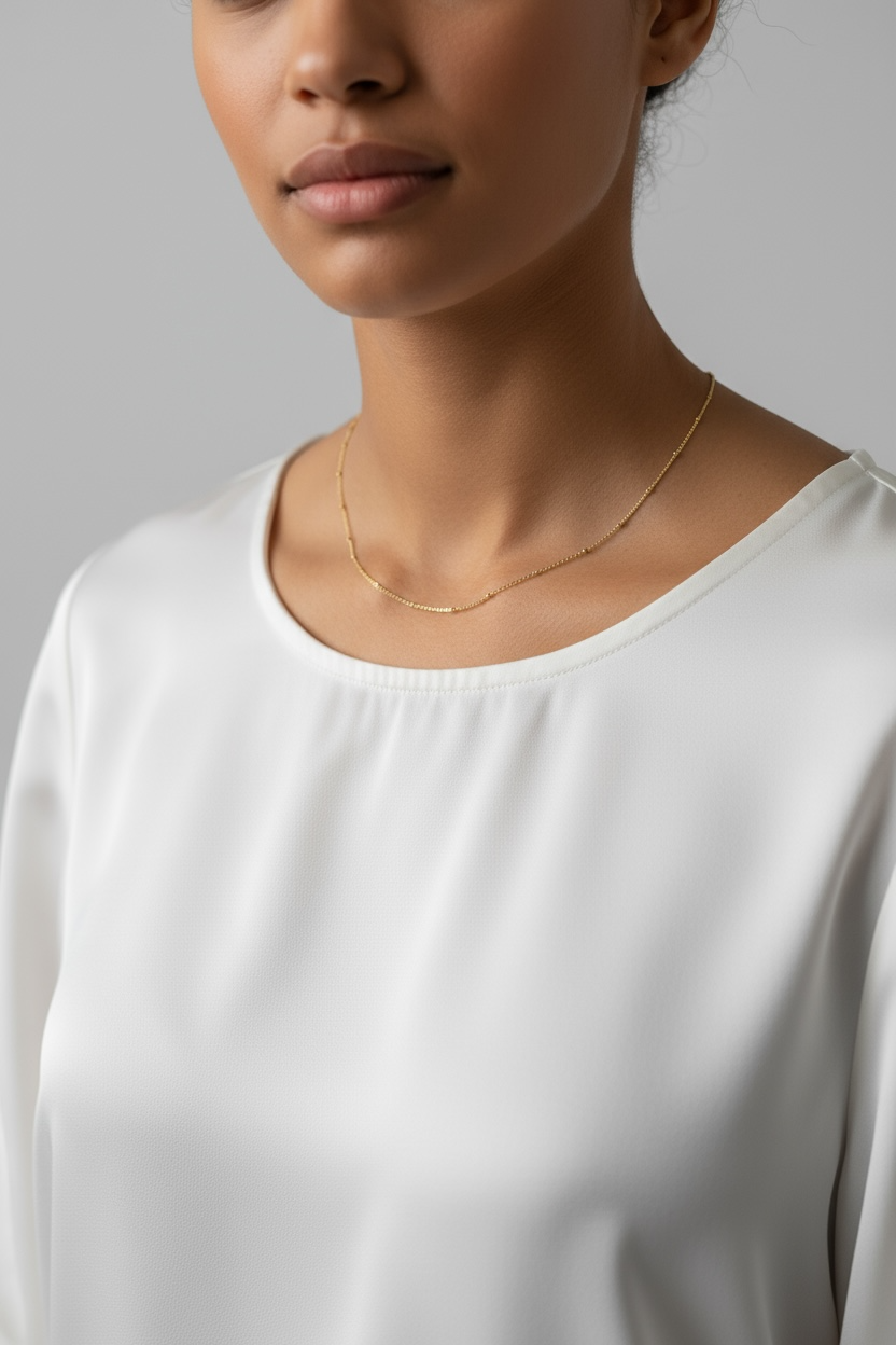 GoldFi - Wholesale Link & Chain Necklace - 18k Gold Filled 1mm Satellite Chain Available in 16", 18", 26