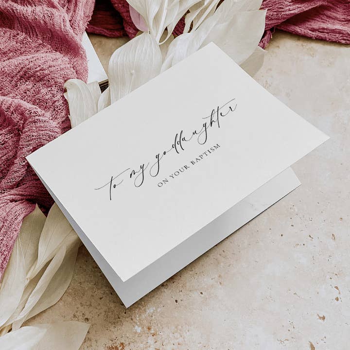 Black Bow Studio - Wholesale Religious card - To My Goddaughter On Your Baptism Greeting Card3