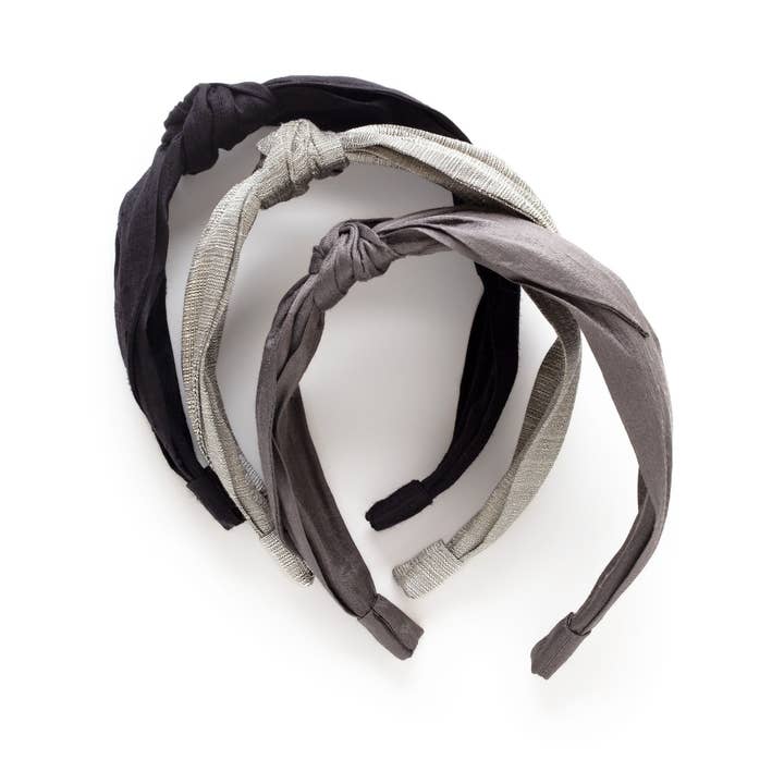 Cookie & the Dude - Wholesale Fashion headband – women's - Dupioni Silk - Neutral Palette - Side Bow Headband16