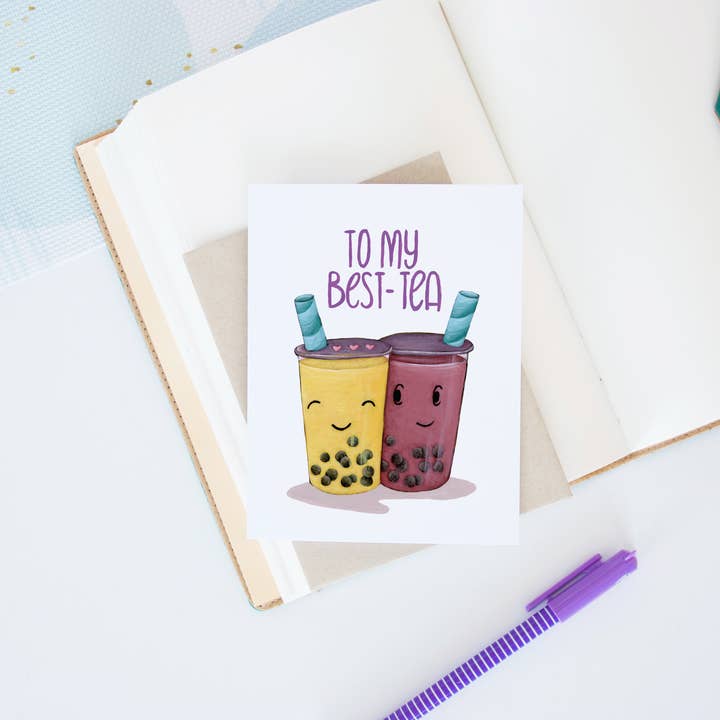 To My Best-Tea Card for wholesale by Hop & Flop