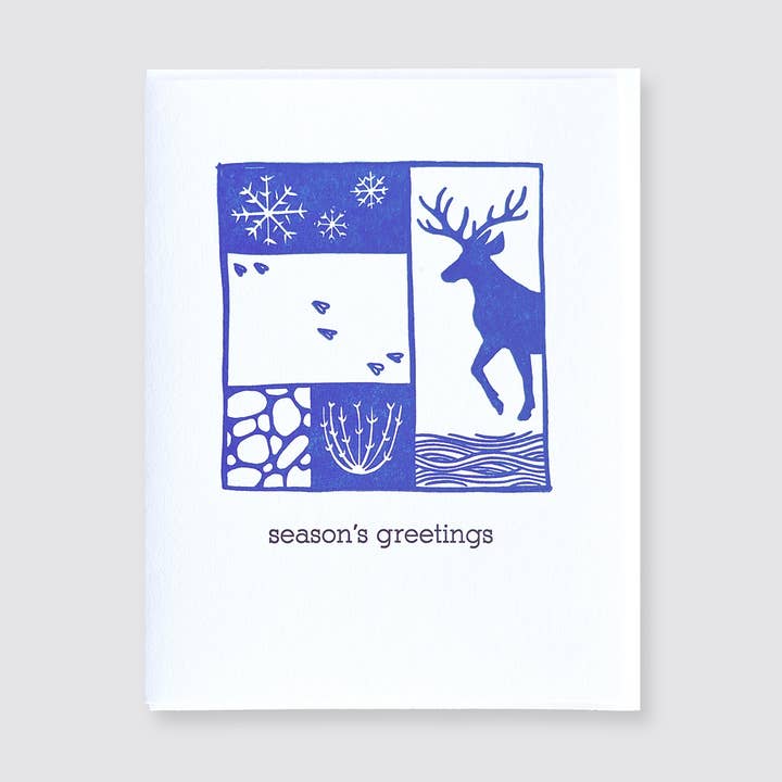 Deer - Holiday Card for wholesale by True North Letterpress