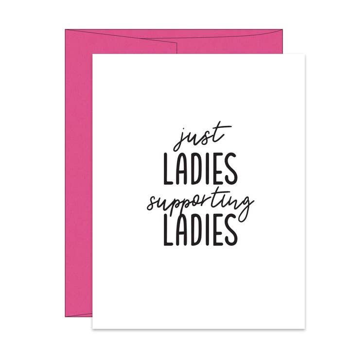 Carte typographique Just Ladies Supporting Ladies pour la vente par Stack Paper Press