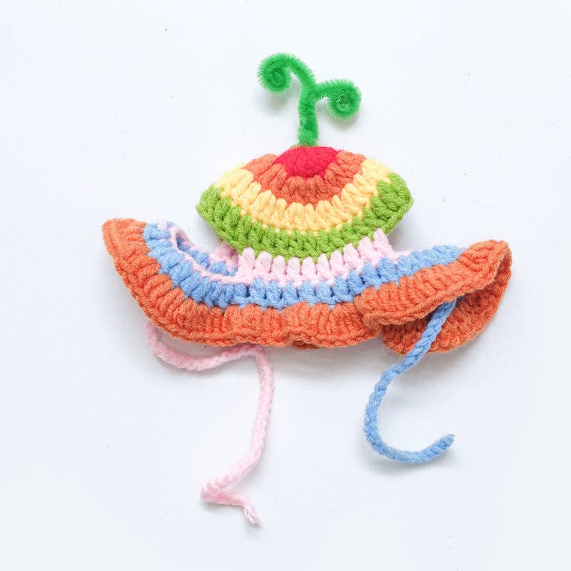 Cheerhunting - Wholesale Pet Hat - Dog - Ozzie - Rainbow Pet Knit Hat2
