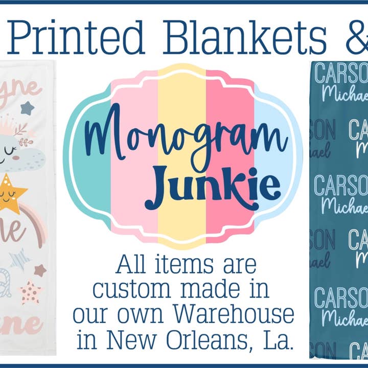 Monogram Junkie - Wholesale Beach towel - Personalized Bright Seashells Beach Towel4