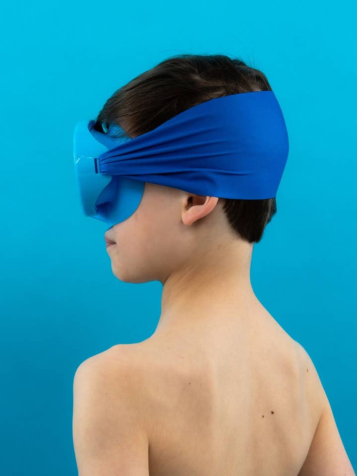 Waterplops - Wholesale Swimming goggles – Kids & Baby - Children's Solid Blue Diving Mask2