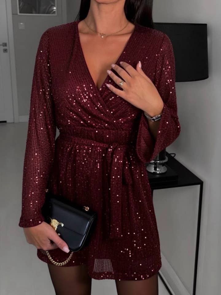 ESTEE BROWN - Wholesale Dress - Women's - Sequin short dress - 24402