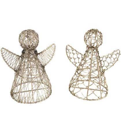 Mira Fair Trade - Wholesale Decorative Figurine - Wire Angels (Set of 2)