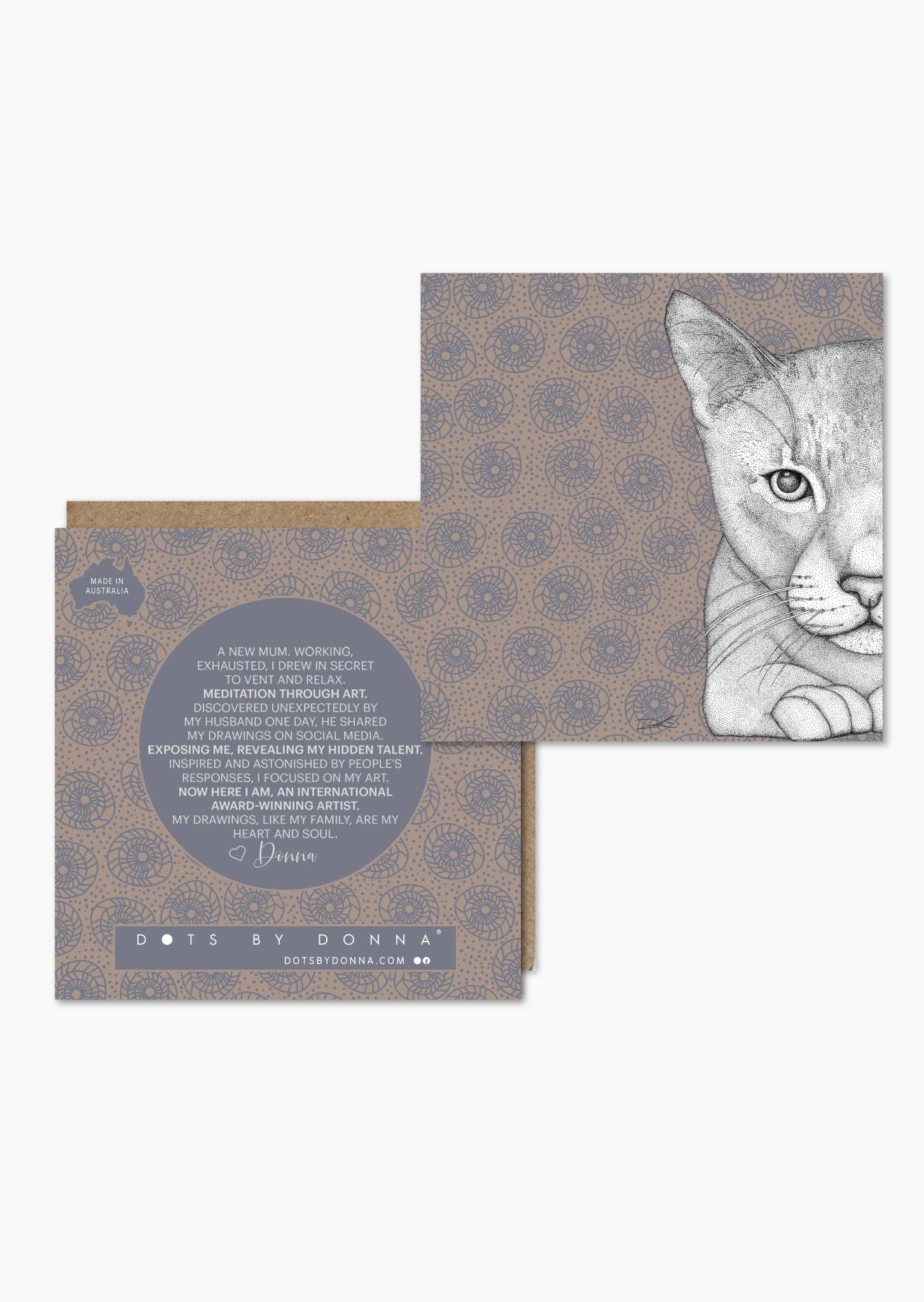 Dots by Donna – Großhandel Grußkarten für den Alltag – Grußkarte Katharina die Katze0