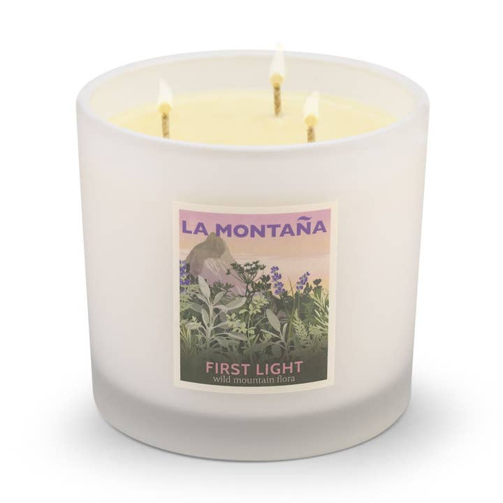 La Montaña - First Light Deluxe 3-Wick Scented Candle for wholesale by La Montaña