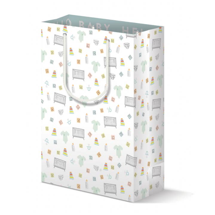 Bolsa de Regalo con Patrón de Bebé para venta al por mayor de Joy Paper Co.