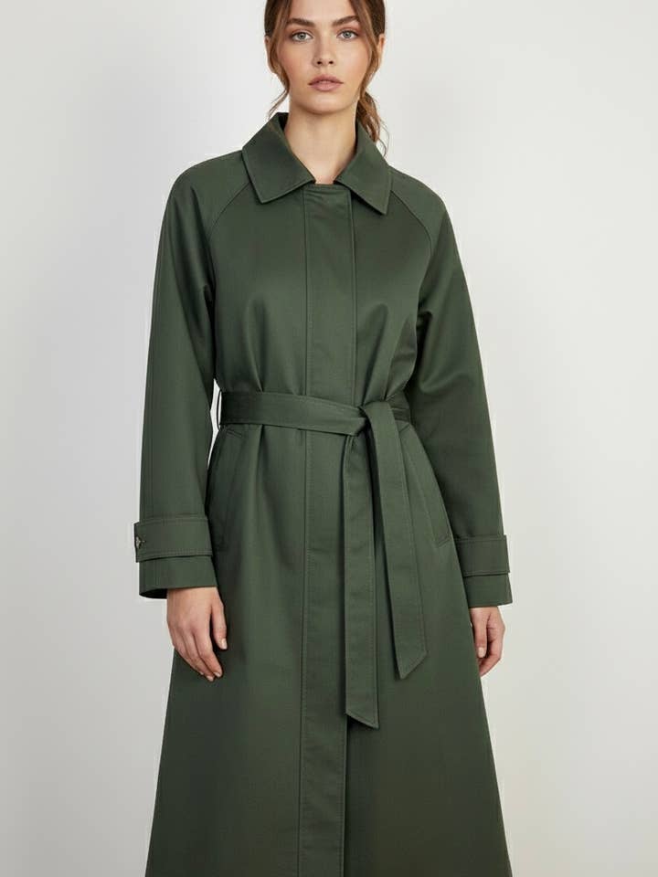 KZELL PARIS - Wholesale Trench Coat - Women's - TRENCH IMPERMÉABLE EN COTON MÉLANGE