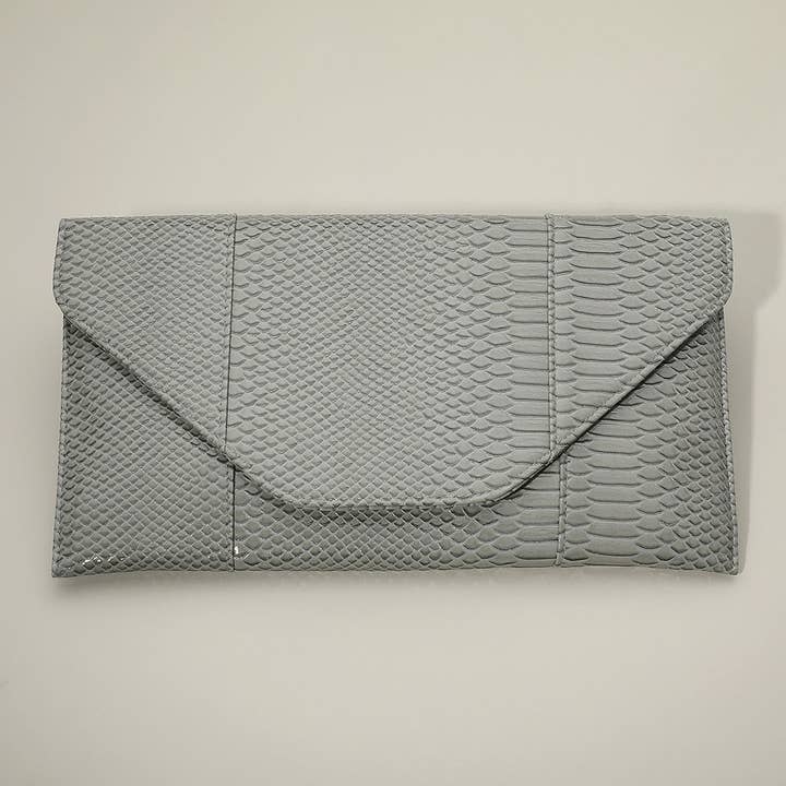 Snake Skin Patterned Envelope Clutch / Shoulder Bag for wholesale by Sensibling Corp.