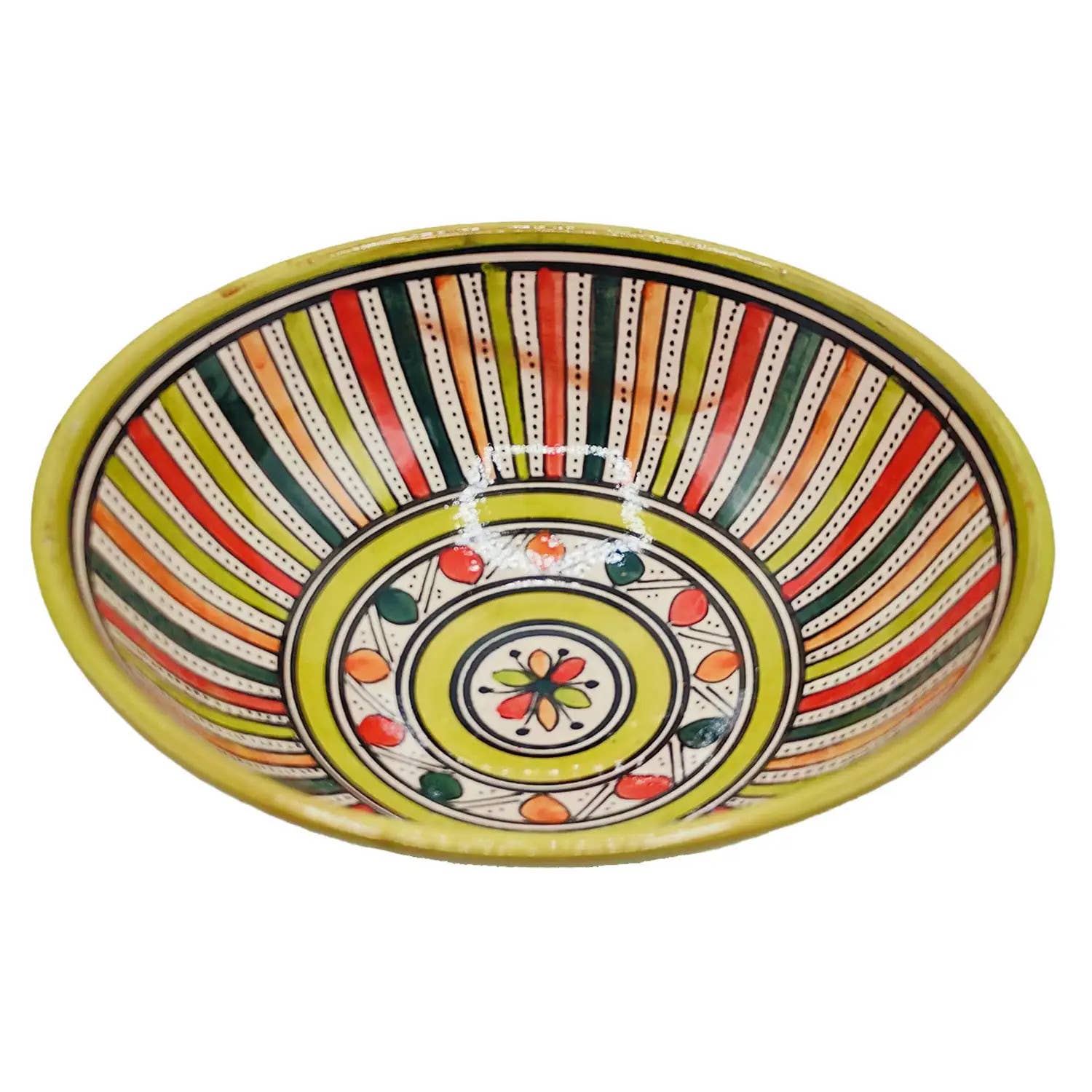 Etnico del Mondo - Wholesale Decoratief bord/schotel/kom - Marokkaanse Terracotta Keramische Kom Uit Safi 25 cm #31