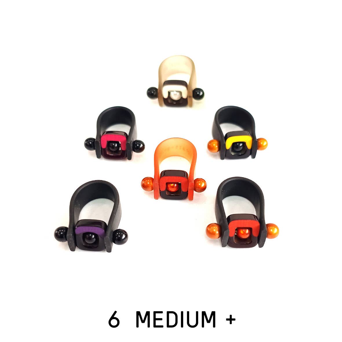 ALEX+SVET - Vente Anneau/bague à empiler - LUXOR | lot de 6 bagues en résine | PRIX BAS5