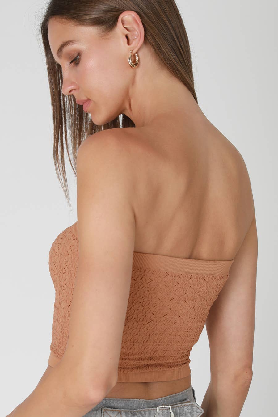 NIKIBIKI - Venta al por mayor Bustier - Mujer - NS8376 - Top de Tubo de Encaje Floral10