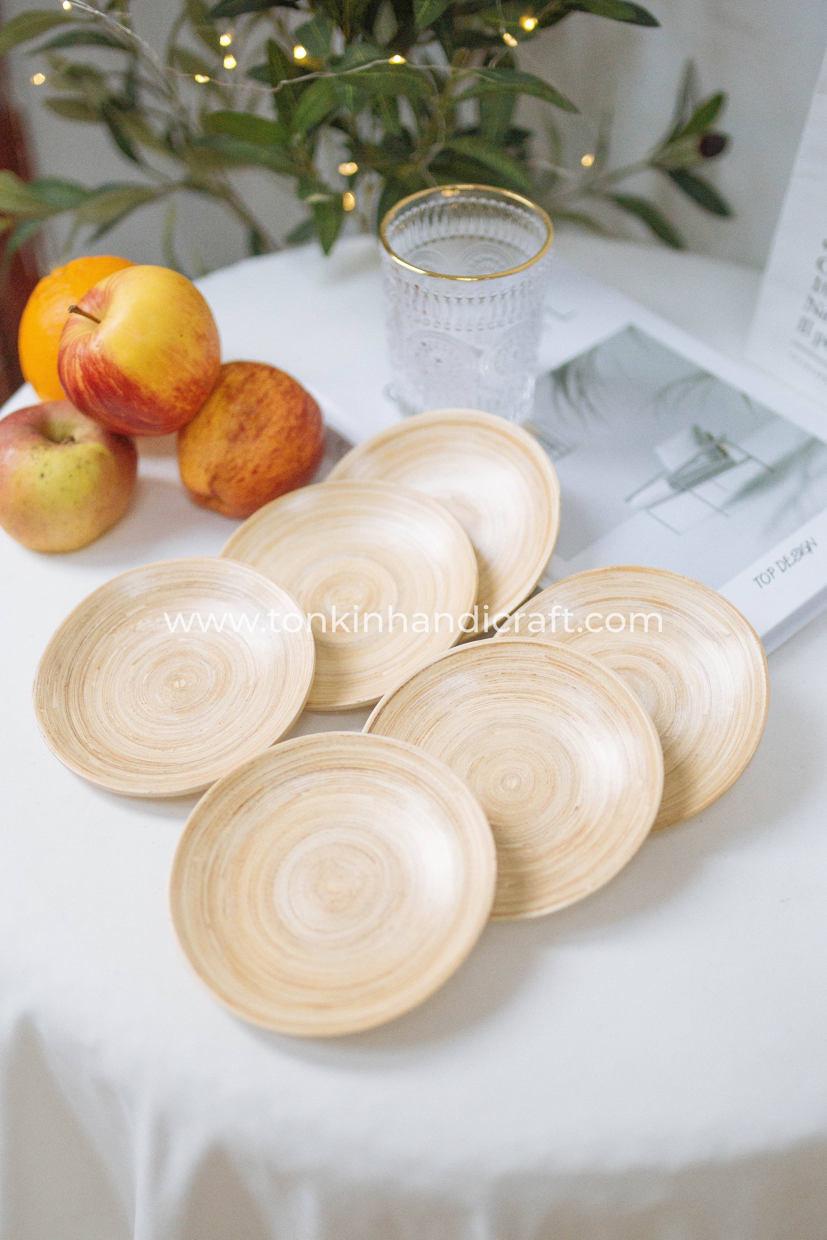 Tonkin Handicraft - Wholesale Dinner plate - Natural Bamboo Plate8