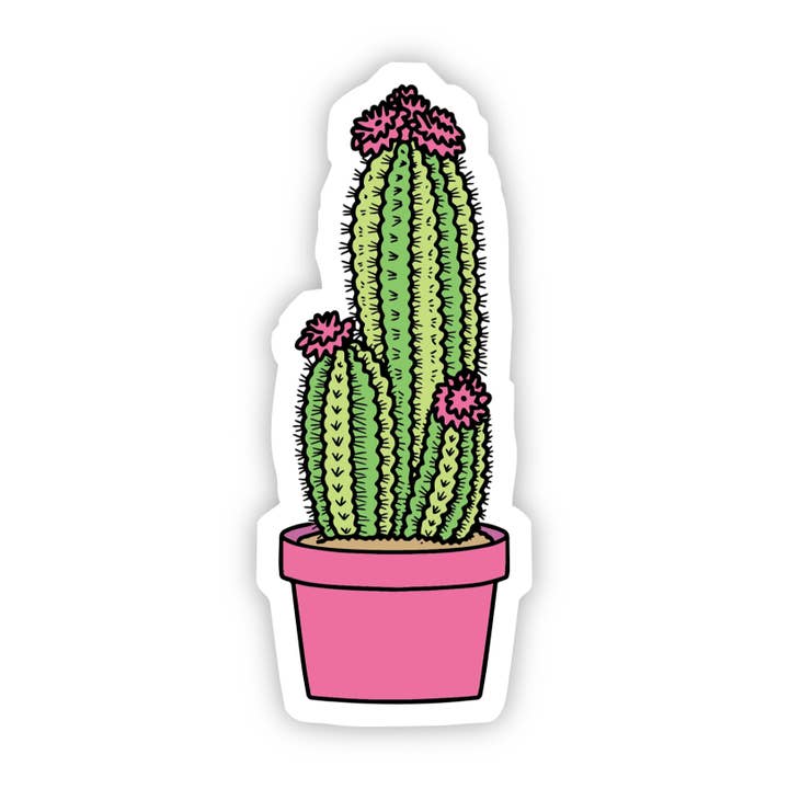 Big Moods - Wholesale Sticker - Purple Floral Cactus Aesthetic Sticker