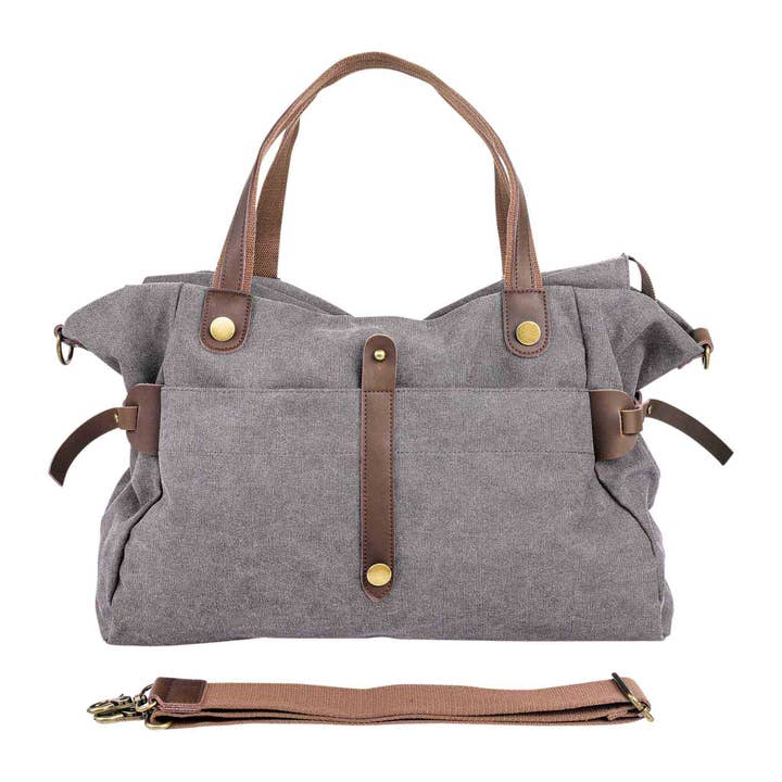 ZEDE PARIS - Wholesale Weekender Bag - Women's - SAINT-LAZARE - Weekend travel sports bag in canvas and leather68