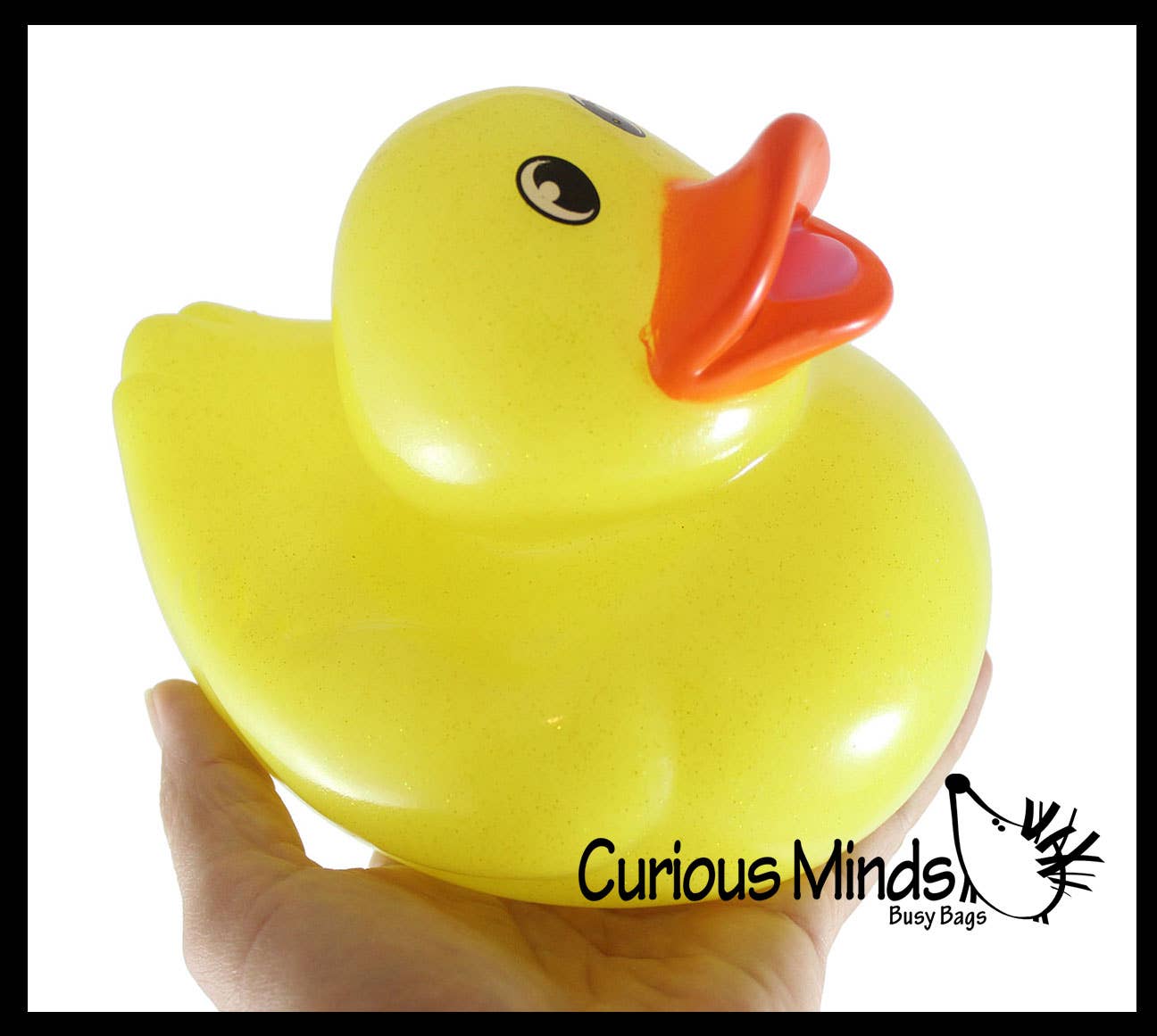 Curious Minds Toys - Wholesale Badspeelgoed - Baby - 1 Jumbo Glitter Rubbereendjes - Rubbereendjes - Leuke noviteit11