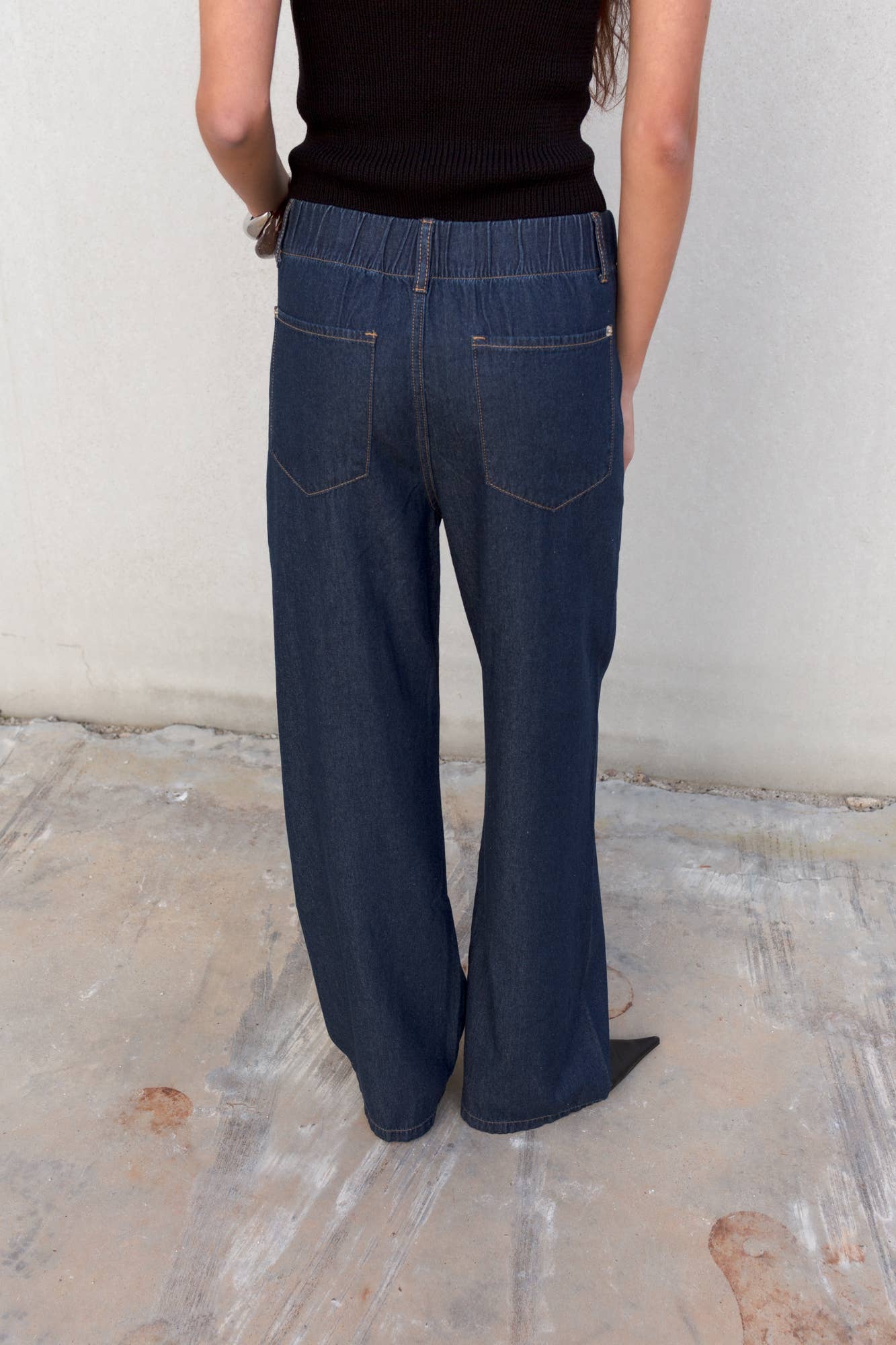 FLUID TROUSERS WITH DENIM EFFECT for wholesale on Faire2
