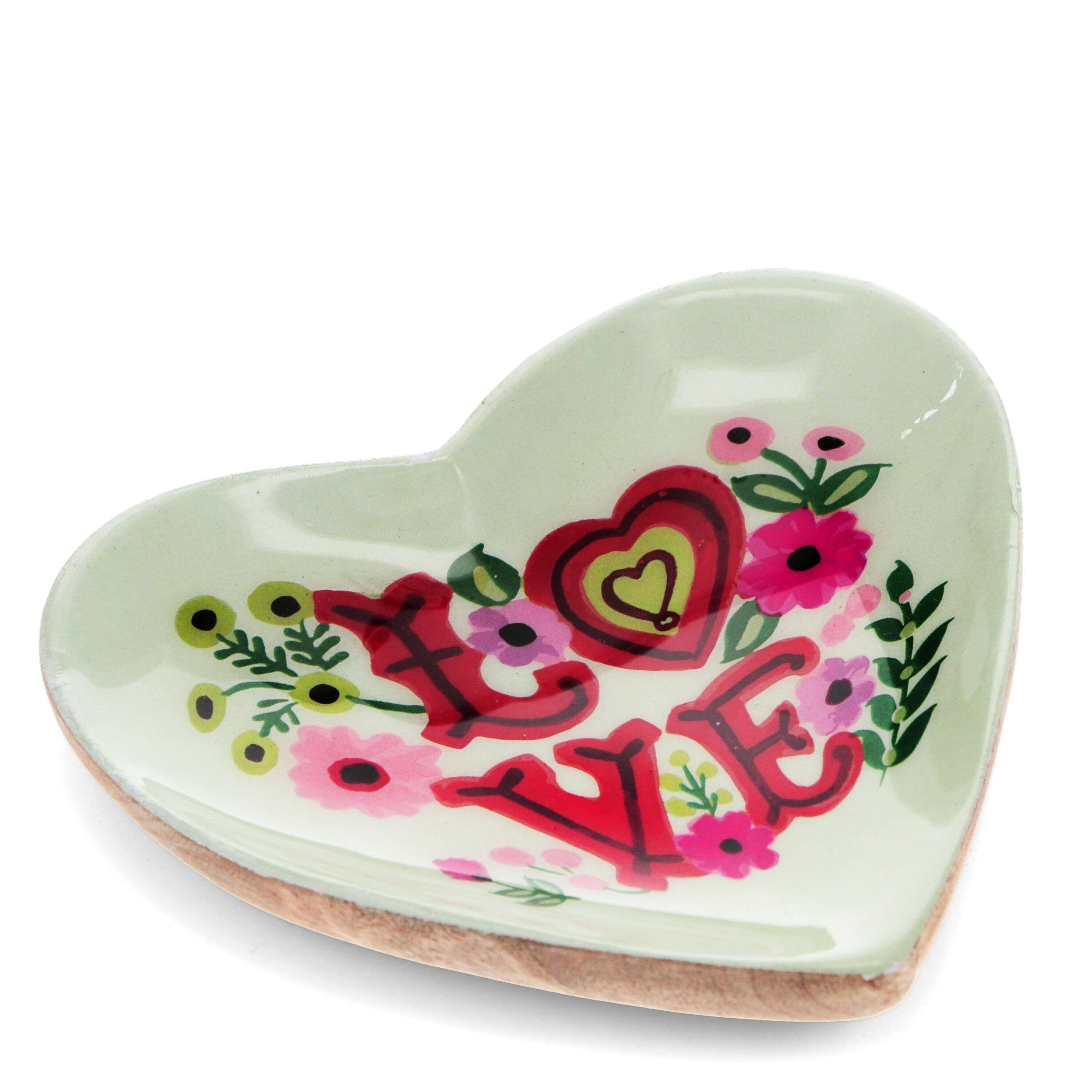 Rex B2B - UK – wholesale Decorative tray – Wooden Heart-Shaped Trinket Dish - Love0