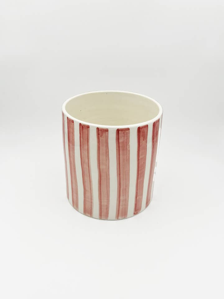 Stor randig rosa blomkruka för wholesale av Marobali