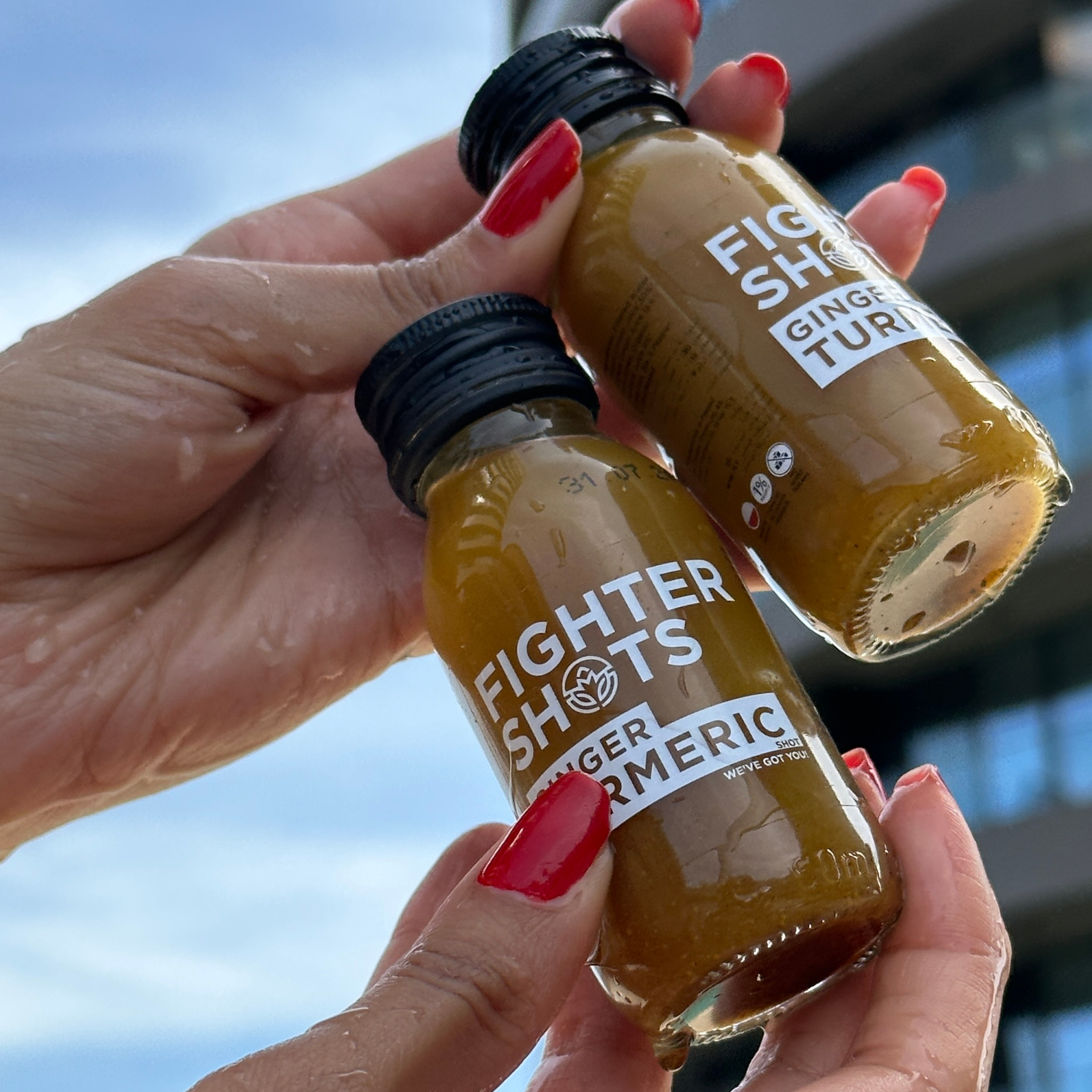 Fighter Shots - Wholesale Sports/Energy Drink - Fighter Shots Ginger + TURMERIC  6 or 12x 60ml13