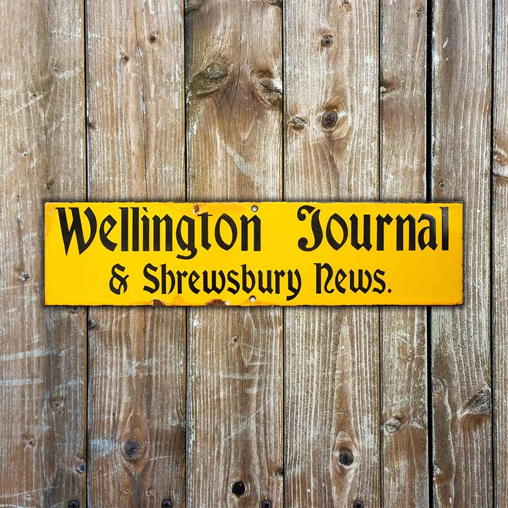 Wellington Journal Newspaper Metal Langskilt for engroshandel hos The British Metal Signs Company
