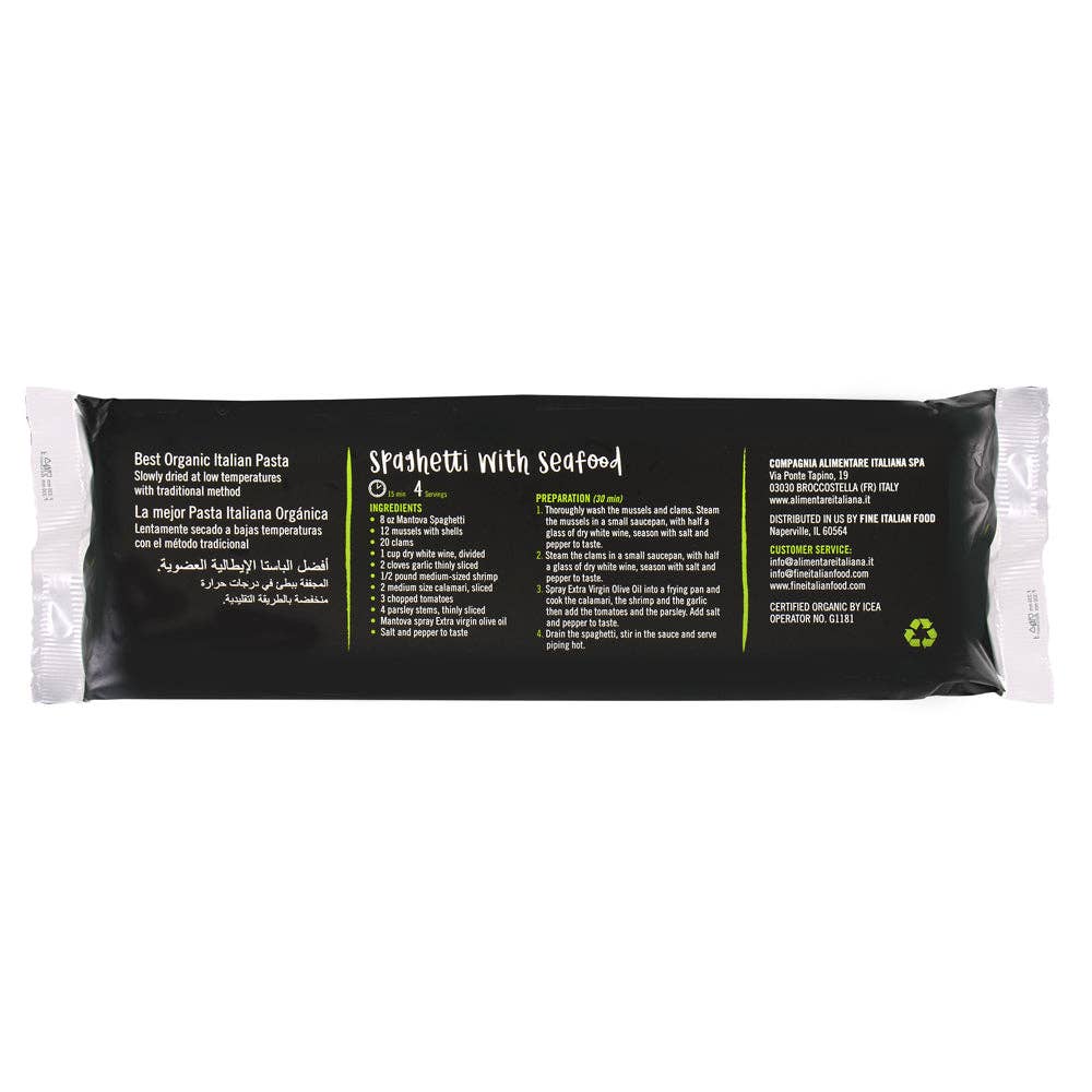 Fine Italian Food - Wholesale Pasta - Mantova Organic Spaghetti Pasta, 1 lb.3