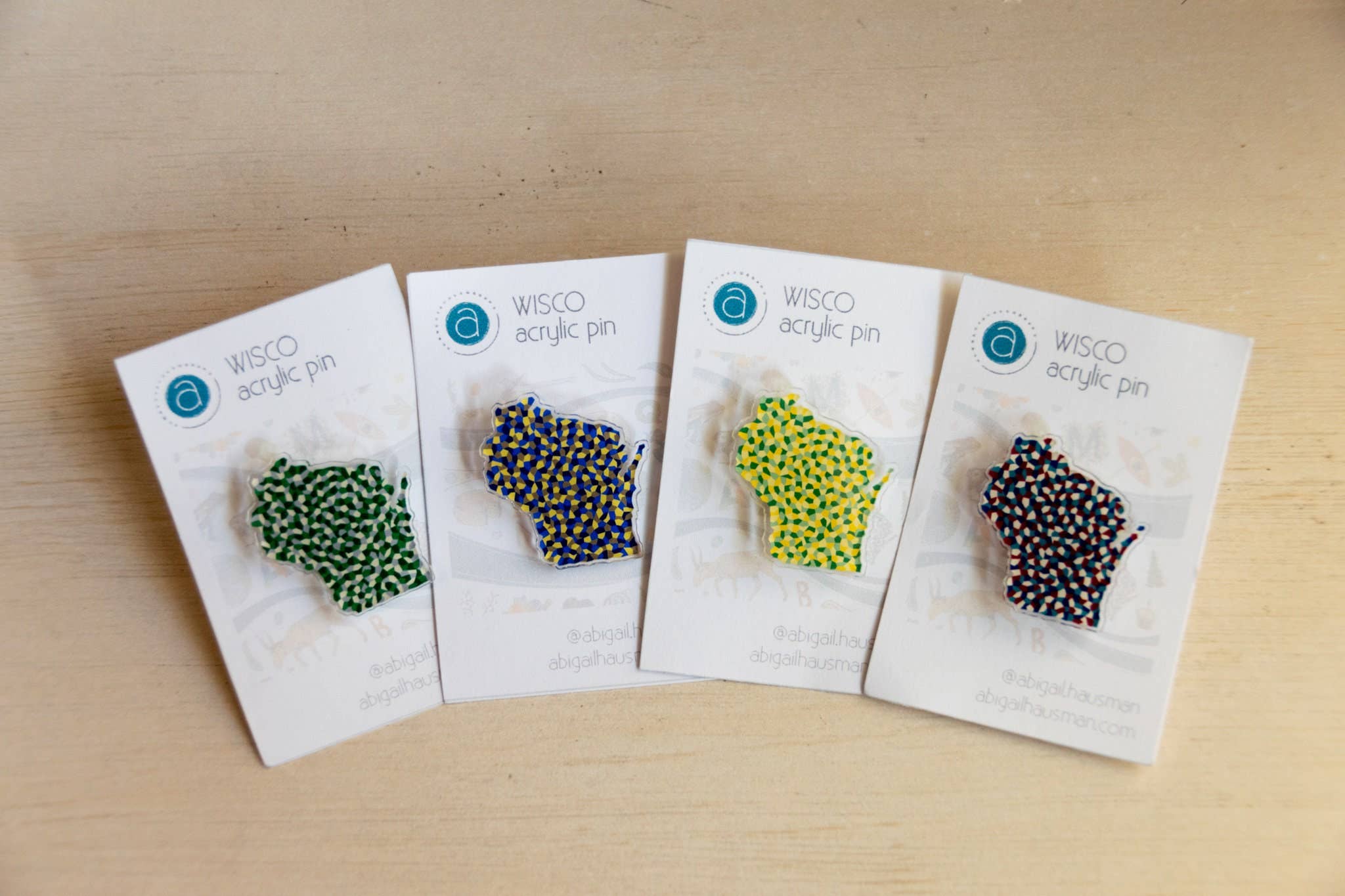 abigail hausman design & illustration - Wholesale Lapel Pin/Button - Wisco Acrylic Pin6