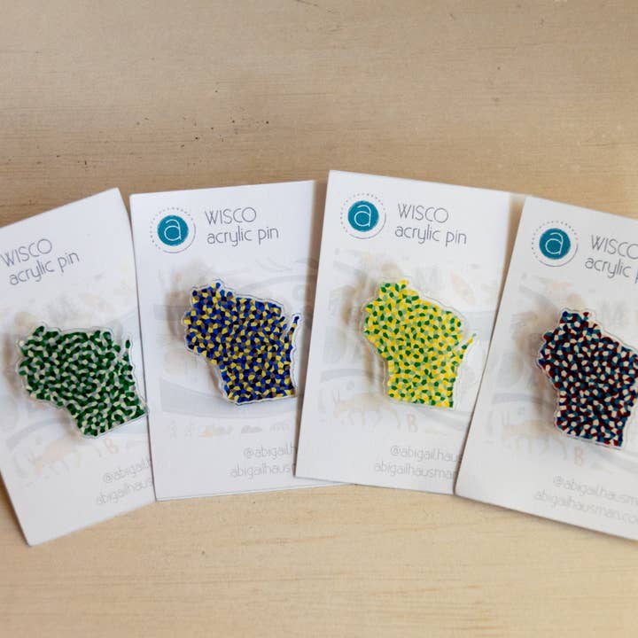 abigail hausman design & illustration - Wholesale Lapel Pin/Button - Wisco Acrylic Pin6