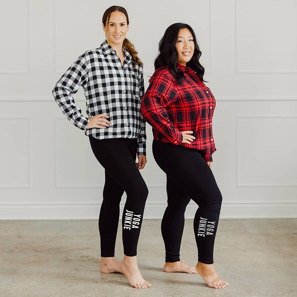 Weddingstar Inc. - Vendita all'ingrosso Leggings - Donna - Leggings neri stampati personalizzati da donna - Testo personalizzato3