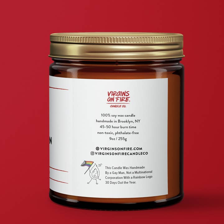 Virgins On Fire Candle Co. - Wholesale Jar/Filled Candle - PUMPKIN HEAD (Toasty Spiced Pumpkin) 100% Soy Wax Candle3